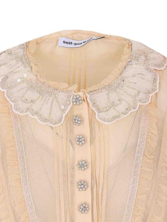 26SS 셀프 포트레이트 미디 스커트 034STAN Beige - SELF PORTRAIT