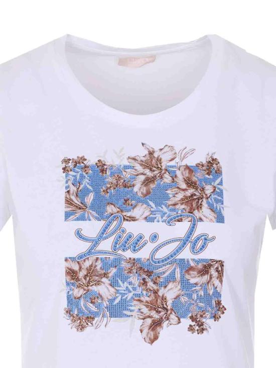 26SS 리우조 반팔 티셔츠 WA6493JS923P9600 White - LIU JO