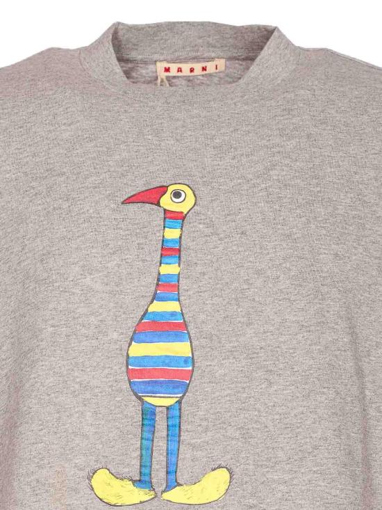 26SS 마르니 반팔 티셔츠 HUMU02233PUSCY98LON38 Grey - MARNI