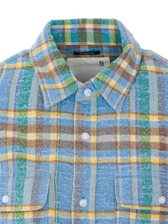 26SS 알13 크롭 워크셔츠 R13W7298R658B Blue - R13