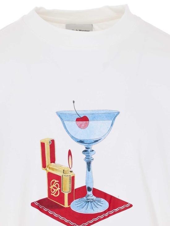 26SS 드롤드무슈 반팔 티셔츠 TS291CO002OW White - DROLE DE MONSIEUR