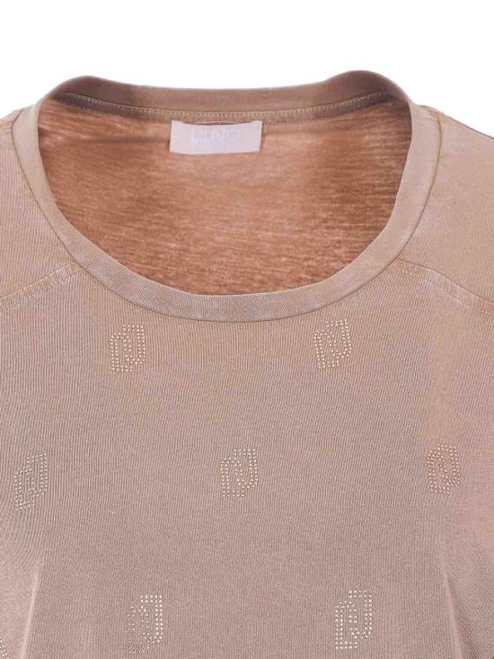 26SS 리우조 반팔 티셔츠 TA6168JS923L9030 Nude Neutrals - LIU JO