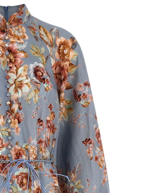 26SS 짐머만 롱 원피스 2354DRS261CFLR Light Blue - ZIMMERMANN