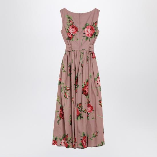 26SS 돌체앤가바나 로즈 부케 프린트 코튼 드레스 F612PTHS5UT Pink - DOLCE & GABBANA