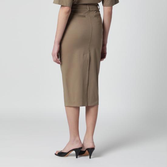 26SS 더 레이티스트 미디 스커트 TLW09008T0176ABTP Brown - THE LATEST