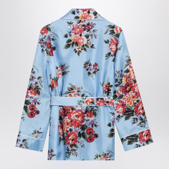 26SS 돌체앤가바나 플라워 부케 프린트 트윌 셔츠 F5Q03TIS11I Light blue - DOLCE & GABBANA