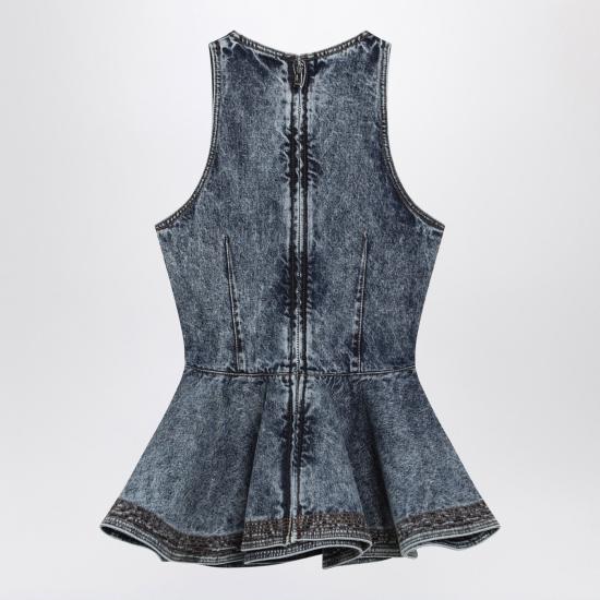 26SS 알라이아 민소매 티셔츠 AA9H1410T535CDE Blue - ALAIA
