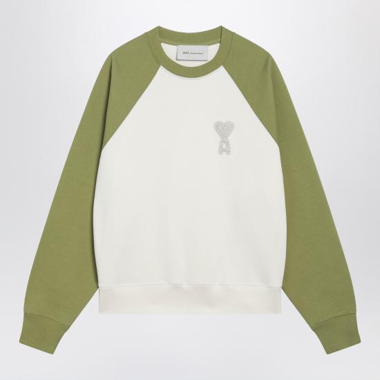 26SS 아미 코튼 니트 아미 드 하트 스웨트셔츠 USW781747 White