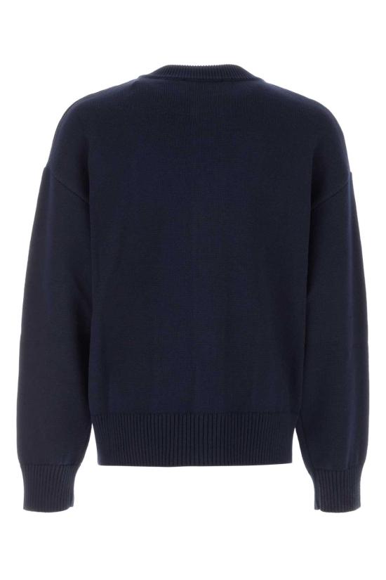 26SS 아미 울 크루넥 아미 드 하트 가디건 UKC381KN0156 A116 Blue - AMI