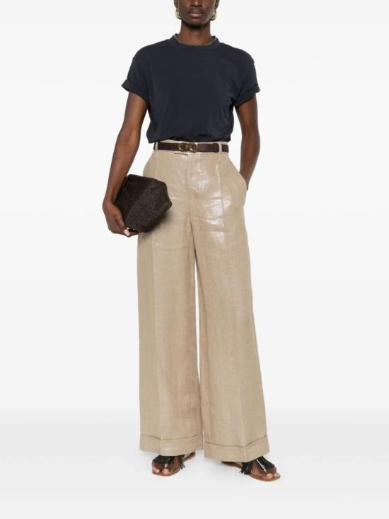 26SS 브루넬로 쿠치넬리 콘트라스트 트림 코튼 티셔츠 M0T18BD200 C4224 Blue - BRUNELLO CUCINELLI