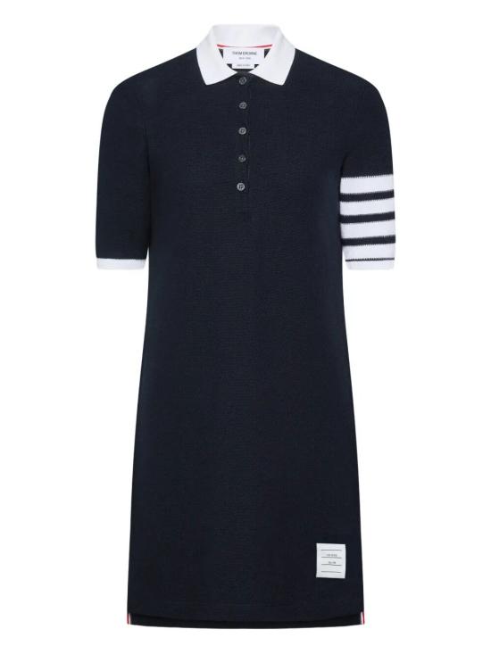 26SS 톰브라운 텍스쳐드 피케 사선 폴로 드레스 FJD134AJ0248 415 NAVY