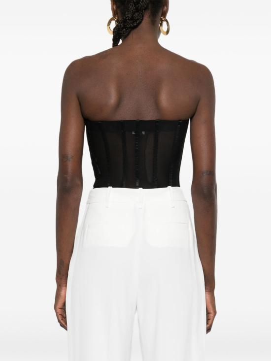 26SS 엘리자베타프랜치 긴팔 티셔츠 TO05162E2 110 Black - ELISABETTA FRANCHI