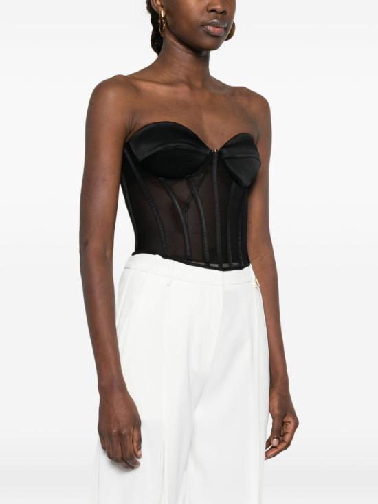 26SS 엘리자베타프랜치 긴팔 티셔츠 TO05162E2 110 Black - ELISABETTA FRANCHI