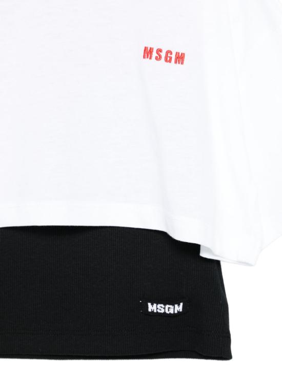 26SS [키즈] 엠에스지엠 티셔츠 S6MSJGTH092 001 White - MSGM