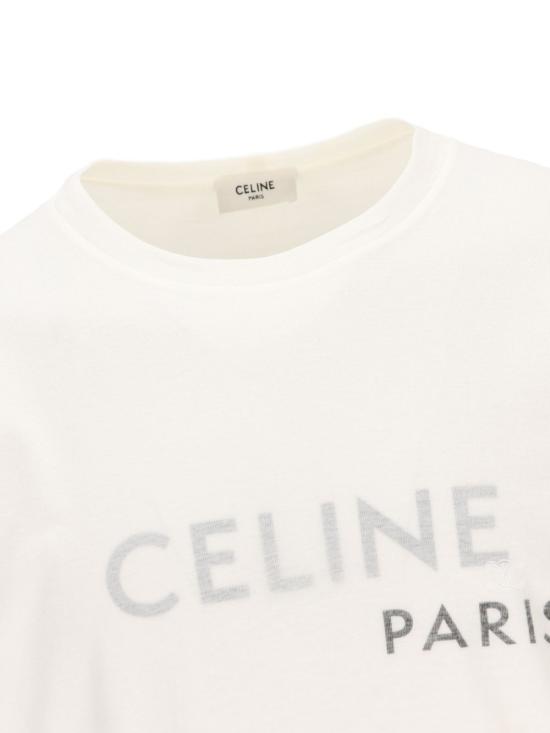 26SS 셀린느 반팔 티셔츠 RX0DT0F1701OB OFF WHITE BLACK DOM - CELINE