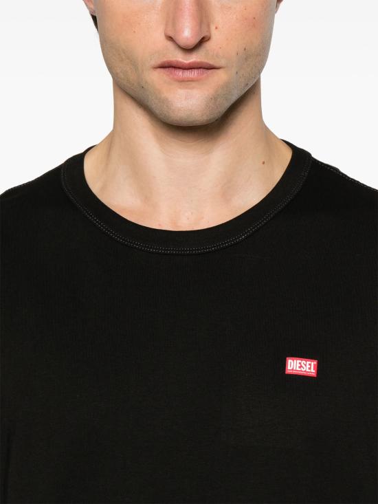 26SS 디젤 반팔 티셔츠 A164000QIAM 9XX Black - DIESEL