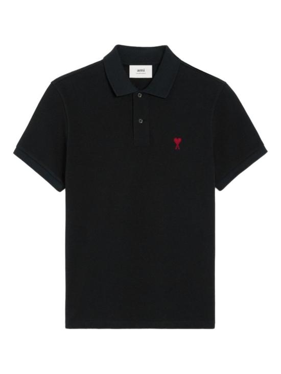 26SS 아미 스몰 하트 로고 폴로 셔츠 BFUPL001 760 001 Black