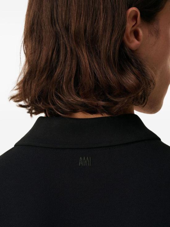 26SS 아미 스몰 하트 로고 폴로 셔츠 BFUPL001 760 001 Black - AMI