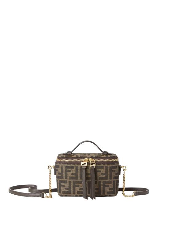 26SS 펜디 배니티 FF 자카드 패브릭 미니백 8BS108 AFPMF1GL7 T MORO R EBANO OS