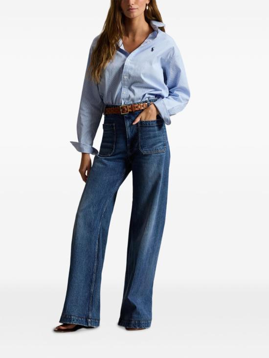 26SS 랄프 로렌 셔츠 211910743508 MEDIUM BLUE WHITE Blue - RALPH LAUREN