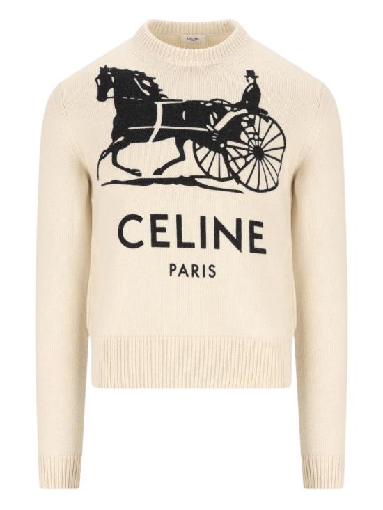 26SS 셀린느 스웨터 RY0SV126101W1 WHITE BLACK DOM