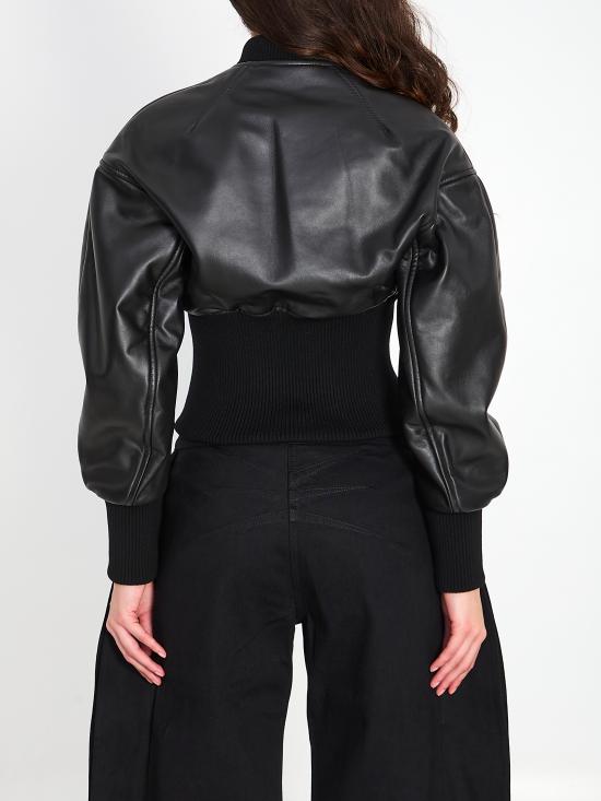 26SS 알라이아 가죽 자켓 AA9V1236C228C BLACK - ALAIA