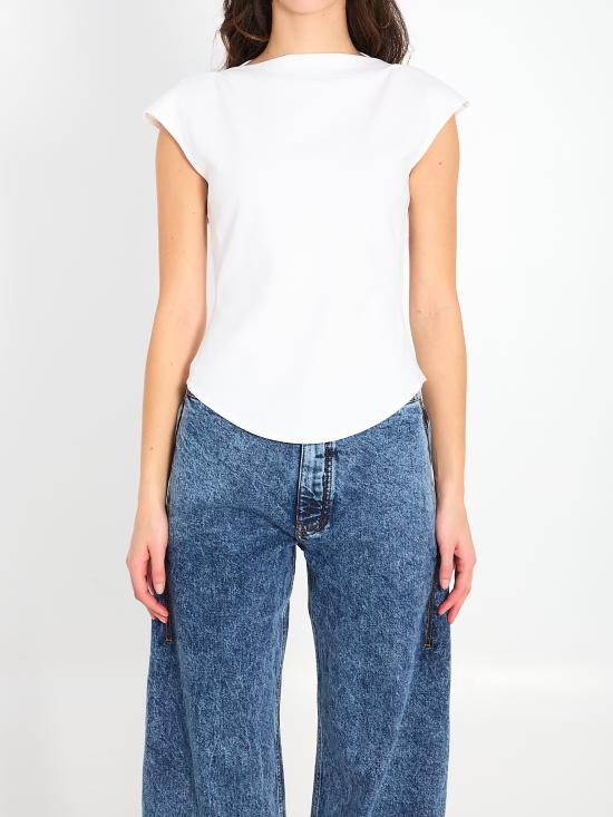 26SS 알라이아 반팔 티셔츠 AA9I0021J095C WHITE