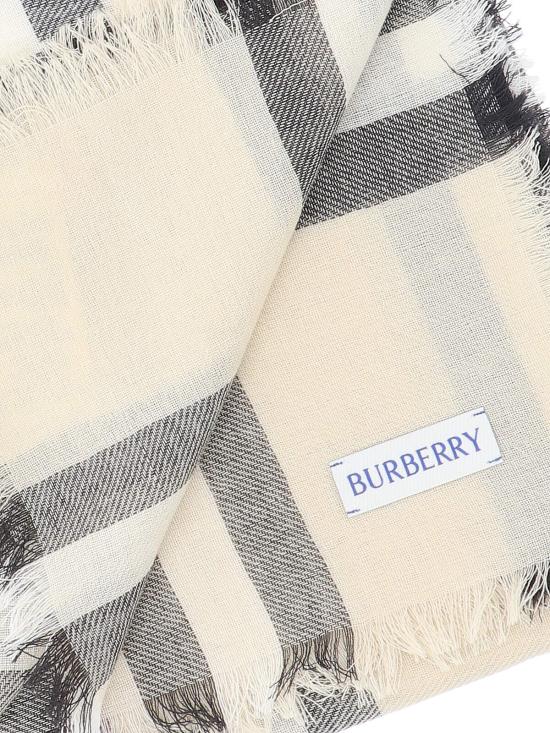 26SS 버버리 체크 울 스카프 8090720 A1450 White - BURBERRY