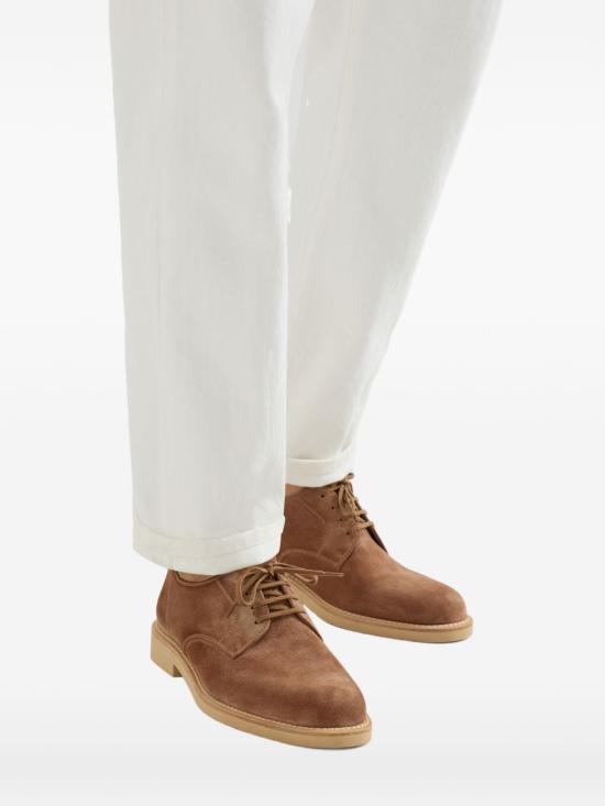 26SS 브루넬로 쿠치넬리 스니커즈 MZUPAIX652 C2692 Marrone chiaro - BRUNELLO CUCINELLI