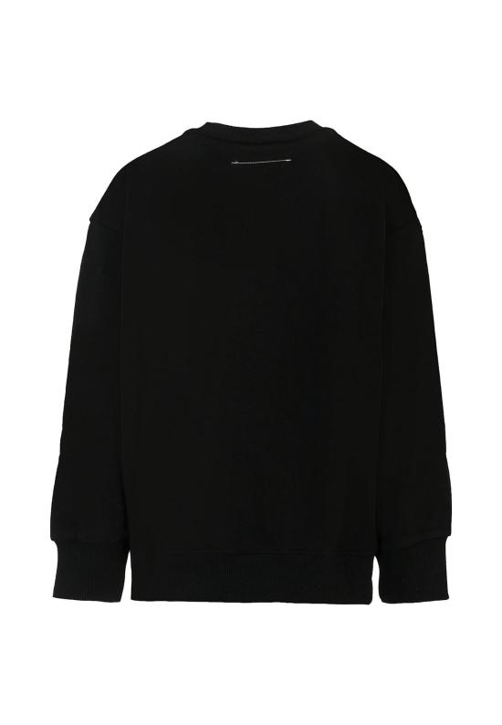  [키즈] MM6 메종마르지엘라 풀오버 메종 마르지엘라 로고 블랙 키즈 MM6 스웨트셔츠 - MM6 MAISON MARGIELA