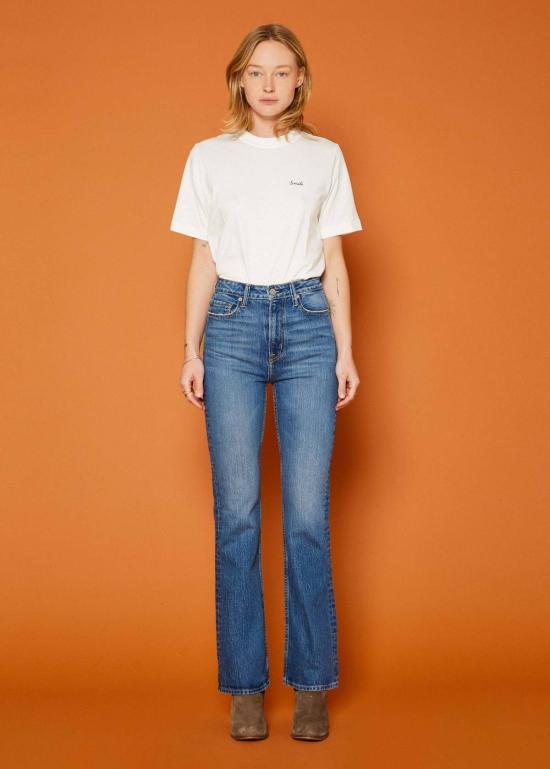  노엔드 데님 데님 팬츠 셀린 하이라이즈 부츠컷 진 크리플 크릭