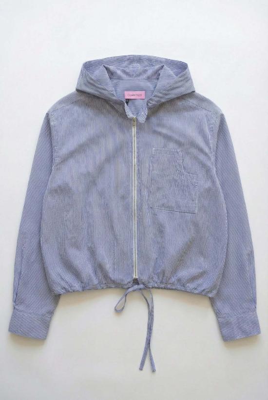  쿠안티코 스웨터 Cuantico 스트라이프 후디 네이비/화이트