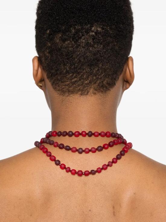 26SS 마리아 칼데라라 목걸이/팬던트 2V104R RED MATTE BEADS - MARIA CALDERARA