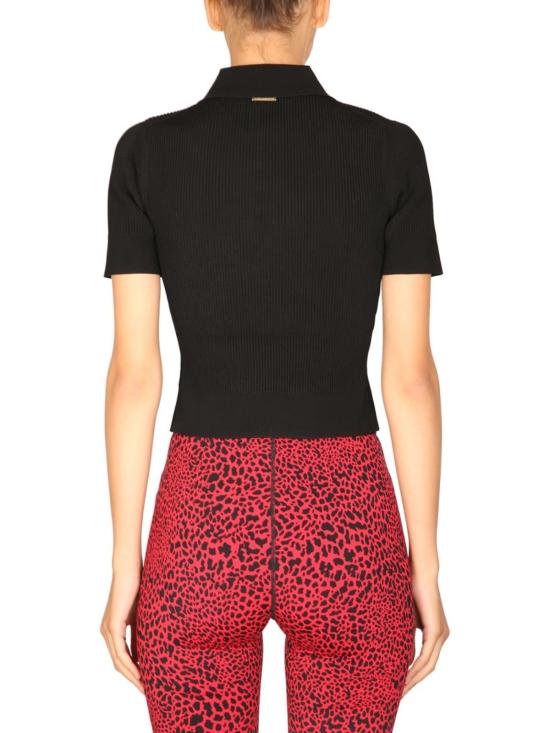  마이클 코어스 폴로 티셔츠 로고 버튼 폴로 셔츠 블랙 - MICHAEL KORS