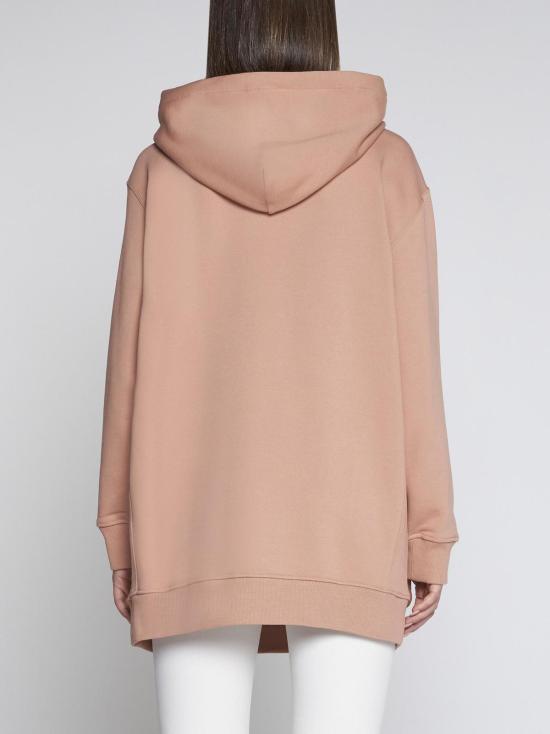  막스마라 스웨터 막스 마라 아디토 로고 코튼 후드티 핑크 - MAX MARA