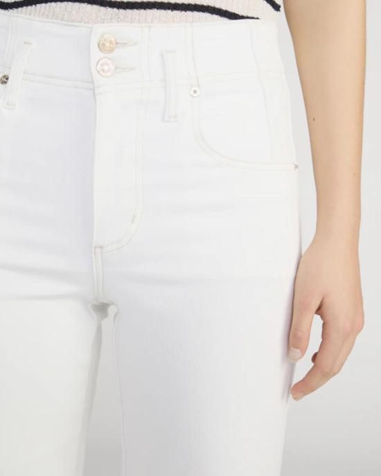  프레임 데님 팬츠 솔기 와이드 레그 팬츠 크롭 내추럴 클린 - FRAME