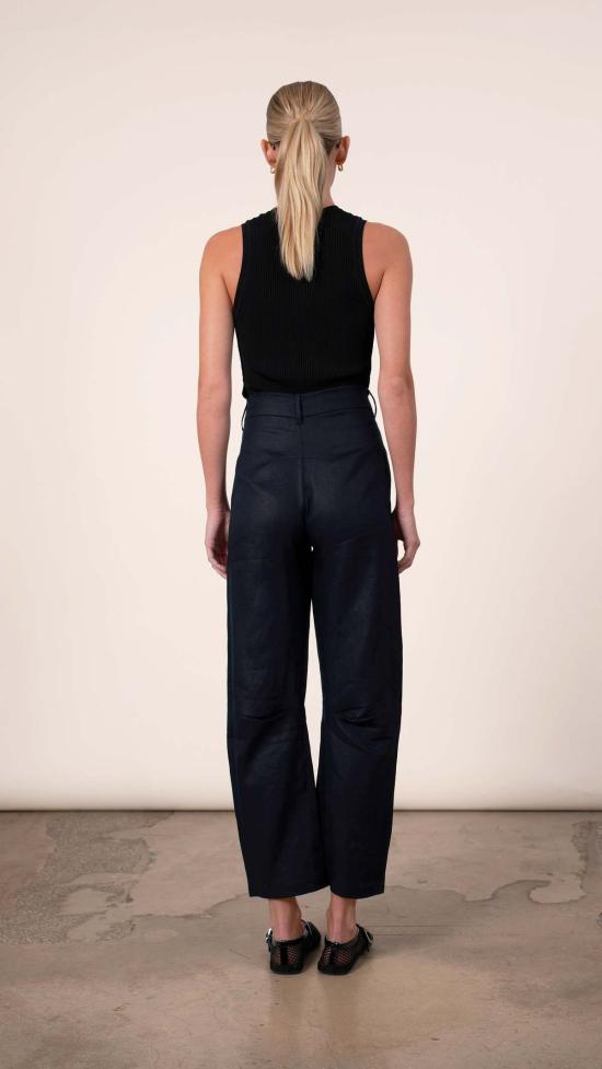  파렌테지 스트레이트 팬츠 하니아 블랙 트라우저 - PARENTEZI