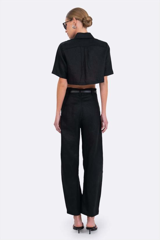  파렌테지 스트레이트 팬츠 하니아 블랙 트라우저 - PARENTEZI