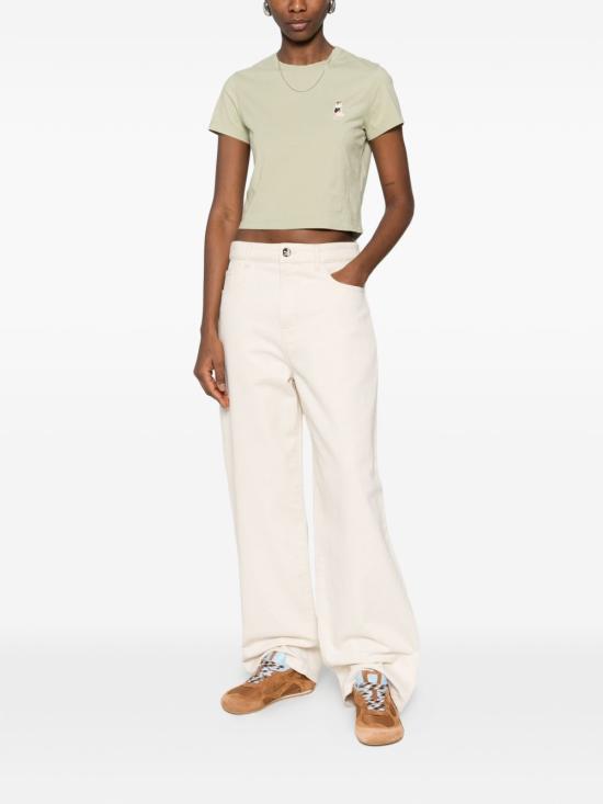 26SS 메종키츠네 드레스드 폭스 베이비 티셔츠 QW00113 KJ70260451 Verde chiaro - MAISON KITSUNE