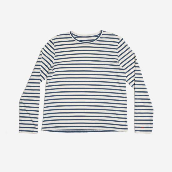  프란체스 발렌타인 긴팔 티셔츠 프랜시스 발렌타인 긴팔 스트라이프 티셔츠 탑 오이스터 두꺼운/네이비 얇은
