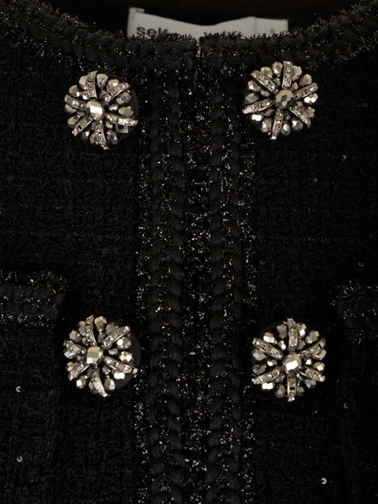  셀프 포트레이트 숏 원피스 블랙 트위드 미니 드레스 - SELF PORTRAIT