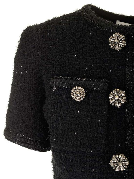  셀프 포트레이트 숏 원피스 블랙 트위드 미니 드레스 - SELF PORTRAIT