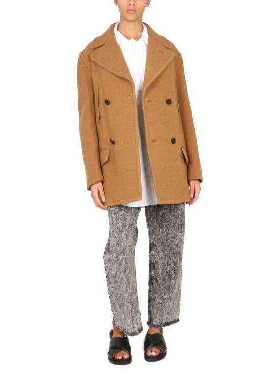  마르니 코트 더블 브레스티드  베이지 - MARNI