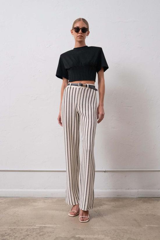  파렌테지 팬츠 조이  블랙/화이트 스트라이프 - PARENTEZI