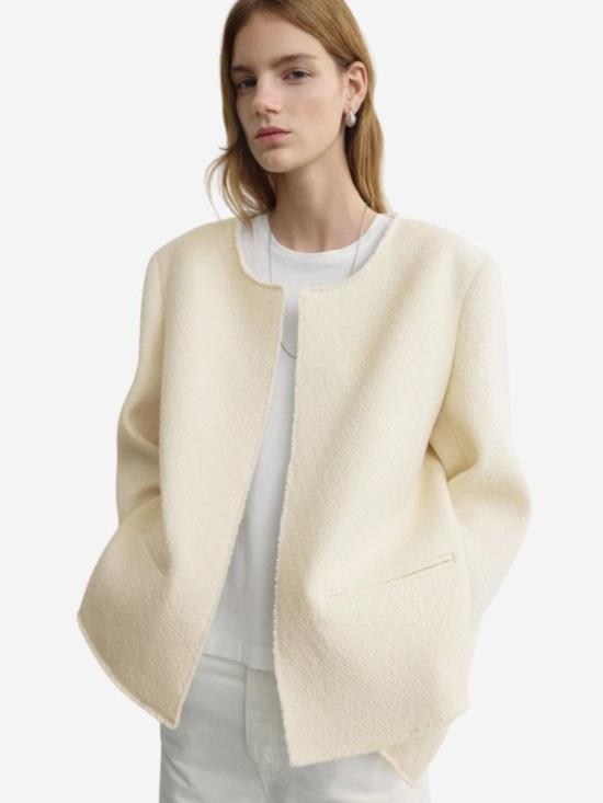  토템 수트 자켓 Totême 오픈 프론트 부클레 블레이저 - TOTEME