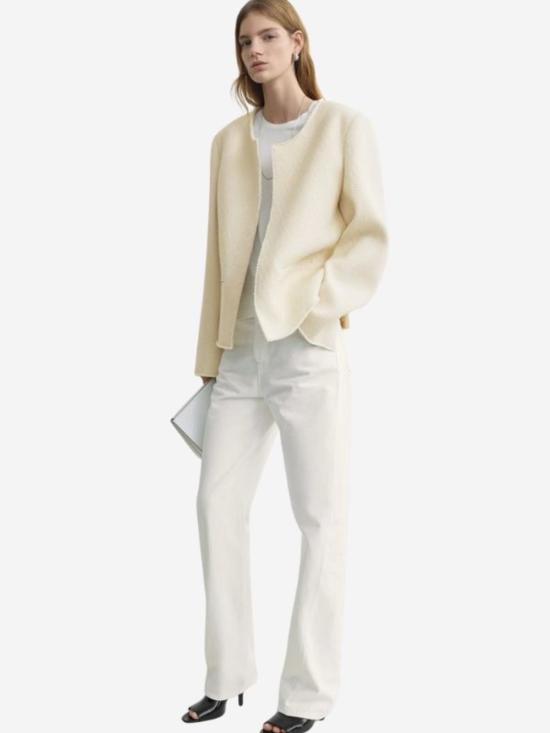  토템 수트 자켓 Totême 오픈 프론트 부클레 블레이저 - TOTEME