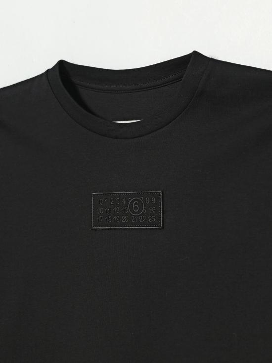 26SS [키즈] MM6 메종마르지엘라 티셔츠 M60906MM04I M6900 Black - MM6 MAISON MARGIELA