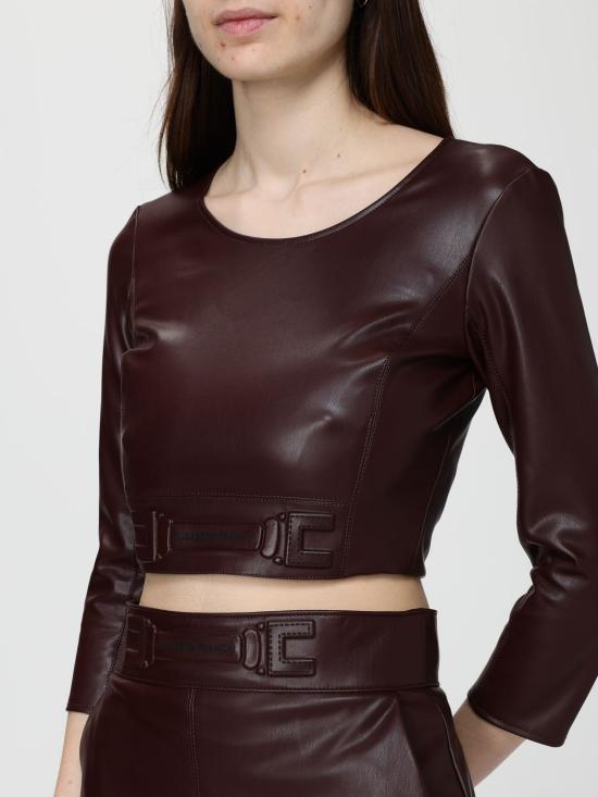 26SS 엘리자베타프랜치 긴팔 티셔츠 MD02761E2 644 Brown - ELISABETTA FRANCHI