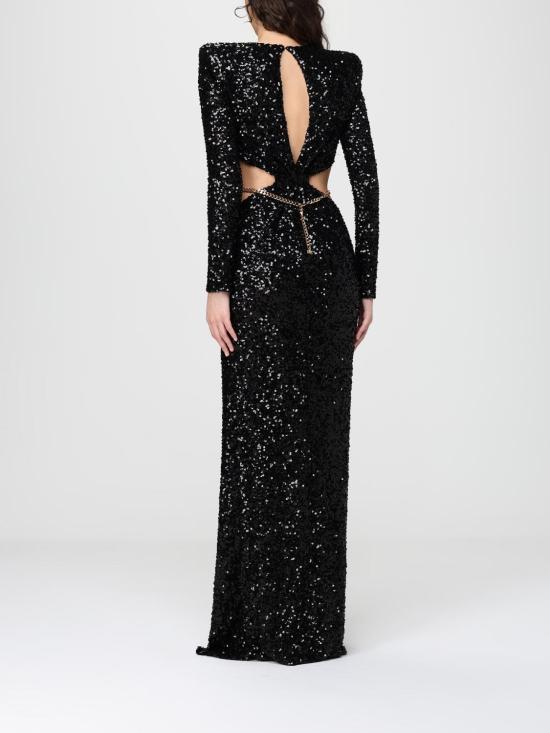 26SS 엘리자베타프랜치 롱 원피스 ABR1561E2 110 Black - ELISABETTA FRANCHI