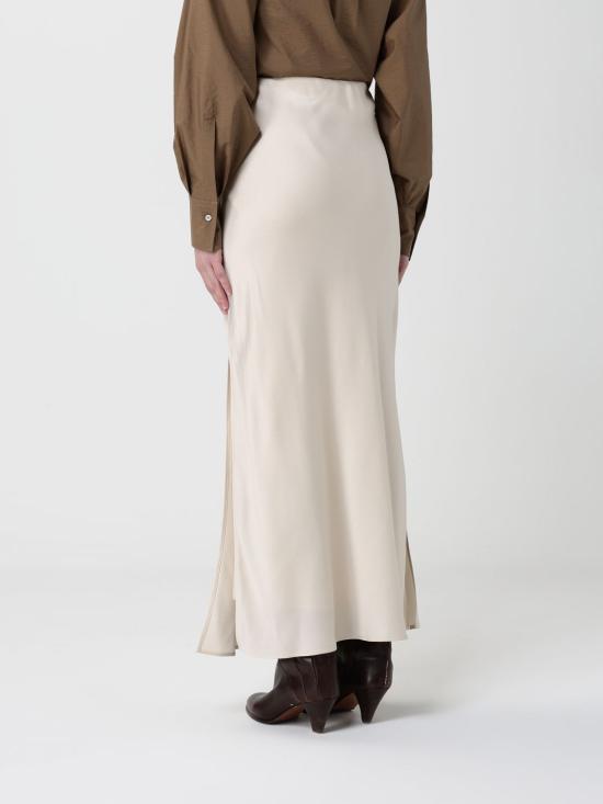 26SS 브루넬로 쿠치넬리 바이어스 컷 맥시 롱 스커트 M0H38G3396 C9597 Butter - BRUNELLO CUCINELLI